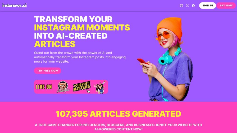 InstaNews.ai: Transform Instagram Posts with AI