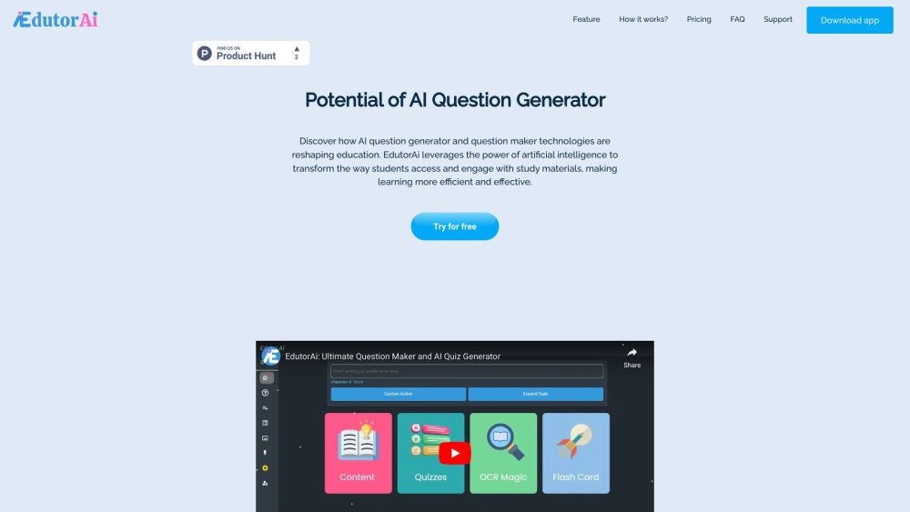 EdutorAI - AI Question Generator: AI Tool