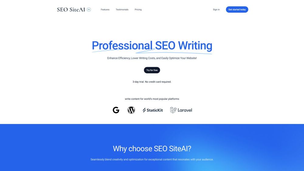 SEO SiteAI: Optimize Content with AI Tool