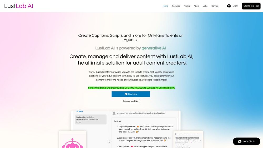 LustLab: AI Tool for Adult Content Creators