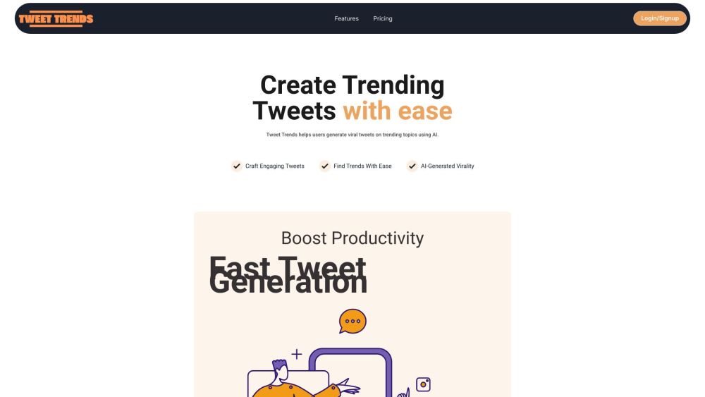 TrendTweet: AI Tool for Viral Trend Tweets