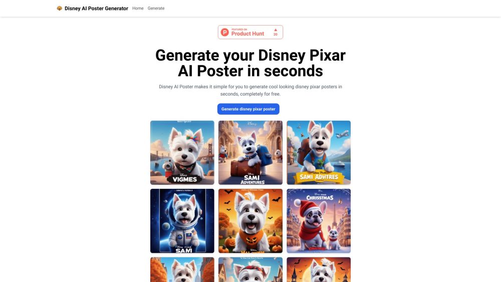 Disney AI Poster: Create Disney Pixar posters effortlessly