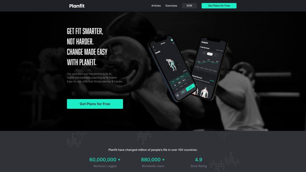 Planfit: Best AI Tool for Home Workouts