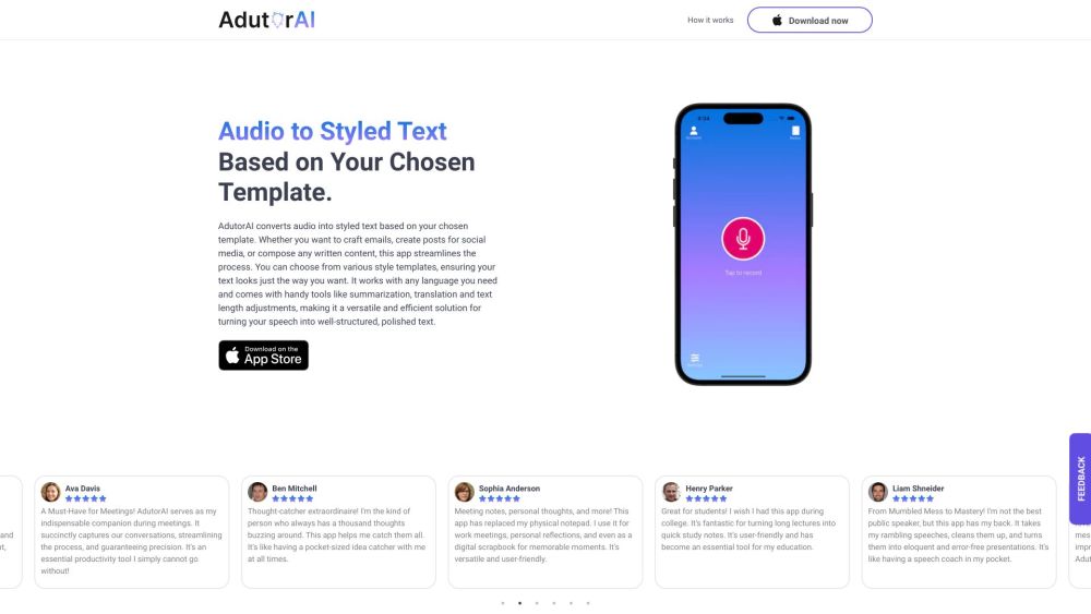 AdutorAI: Styled Text Conversion AI Tool