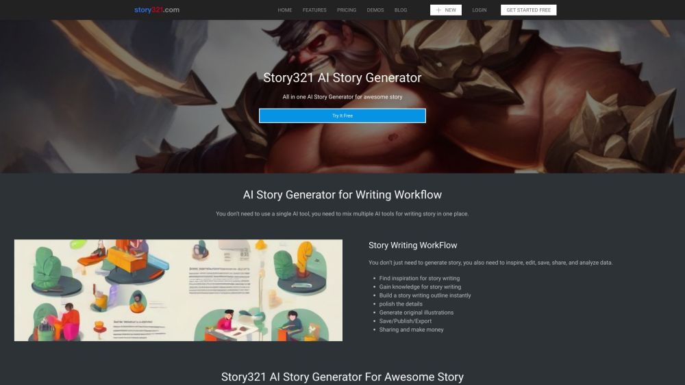 Story321 AI Story Generator: All in One AI Tool
