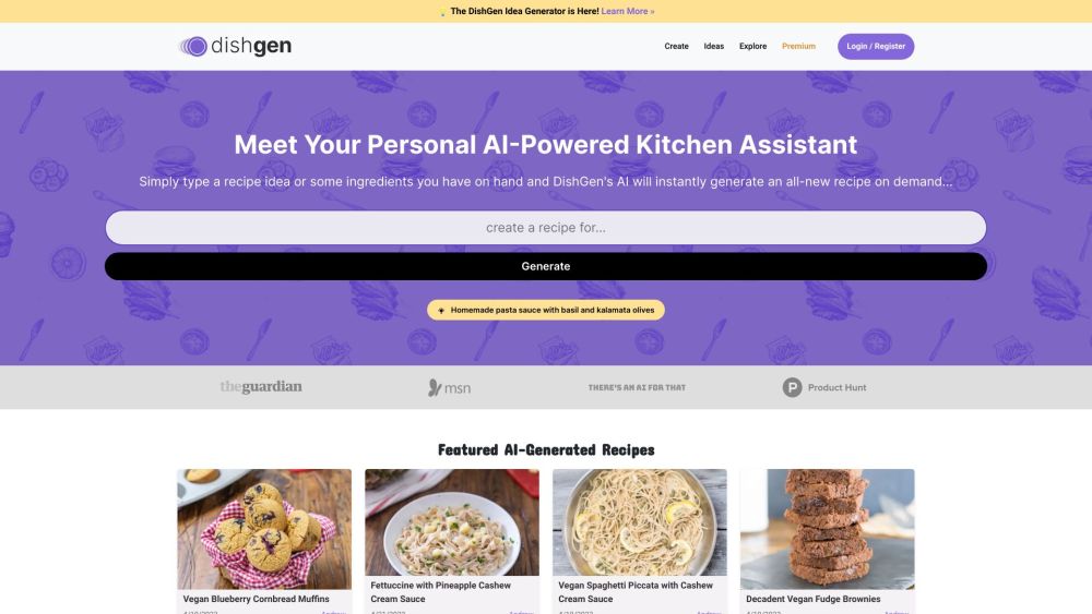 DishGen: AI Tool for Custom Recipe Creation