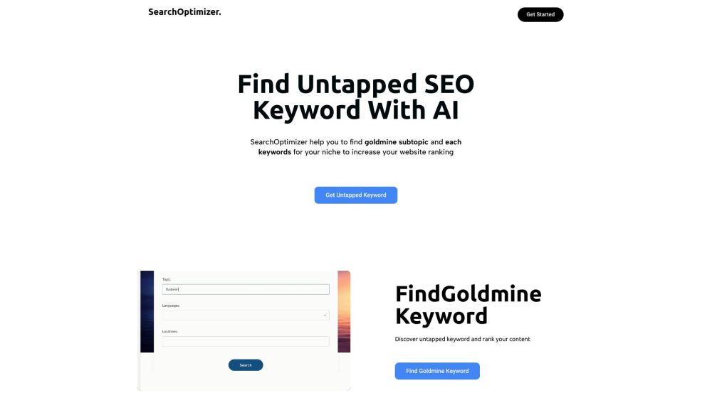 SearchOptimizer.co: AI Tool for Longtail Keywords SEO