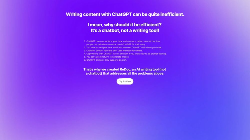 Redoc: AI Tool for ChatGPT Copywriting