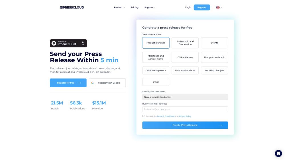 Presscloud.ai: Revolutionize PR with AI Tool