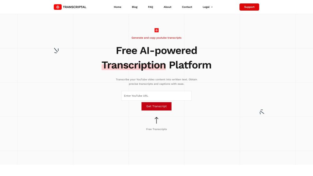 Transcriptal: AI Tool for YouTube Transcription