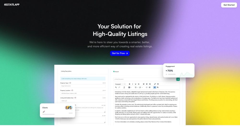 Restate: AI Tool for High-Quality, Compelling Listings