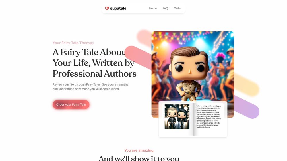 Supatale - Fairy Tales for Everyone Website screenshot