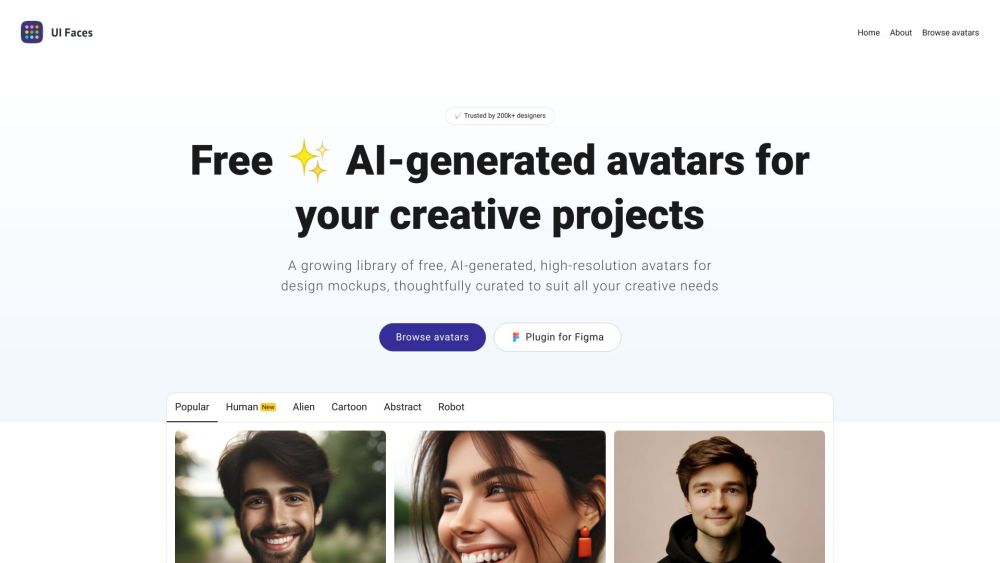 UI Faces: AI Tool for Design Mockups (40 letters)