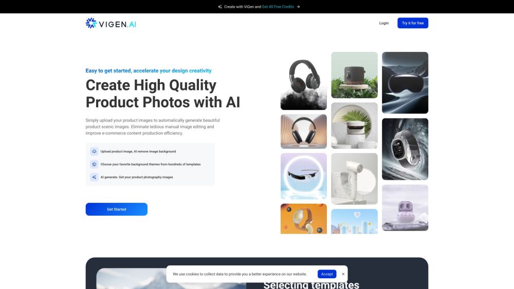 ViGen: AI Tool for High-Quality Product Photos