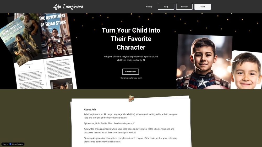Ada Imaginara: AI Tool for Personalized Kids' Books