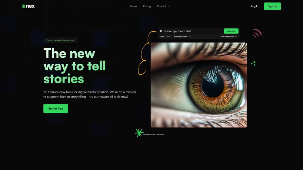 NEX: AI Tool for Creative Storytelling & Visual Expression
