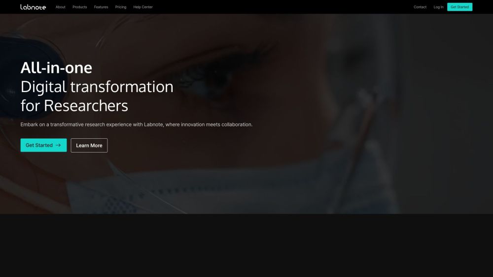 Labnote Website screenshot