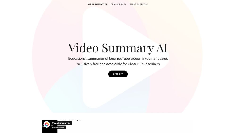 Video Summary AI: AI Tool for YouTube Video Summaries