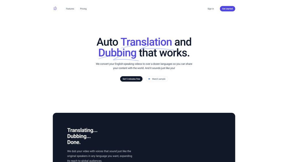 Auto Translation and Dubbing: AI Tool for Global Content