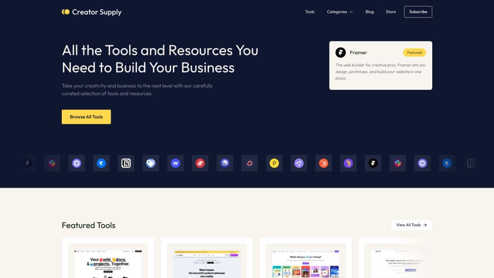 Creator Supply: Curated Tools & Resources, AI Tool