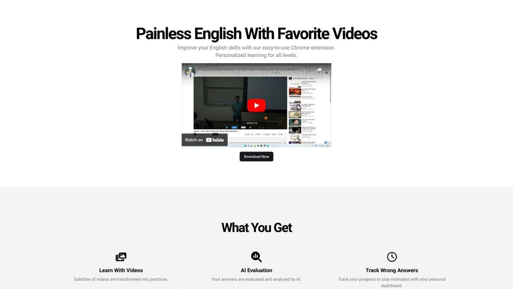 PACT - Painless English: AI Tool for Video Learning