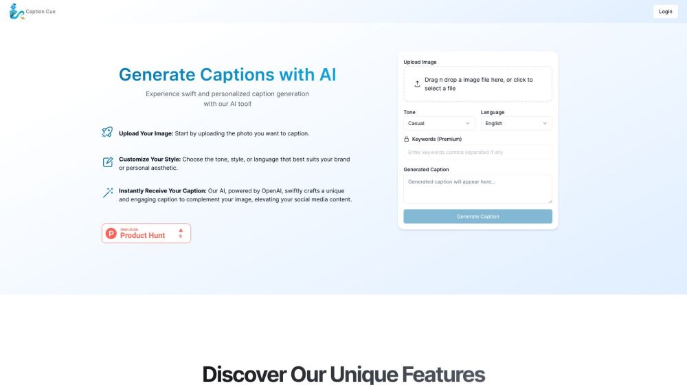 Caption Cue: AI Tool for Engaging Captions