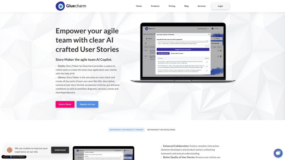 Gluecharm | Story Maker & More: AI Tool for Teams
