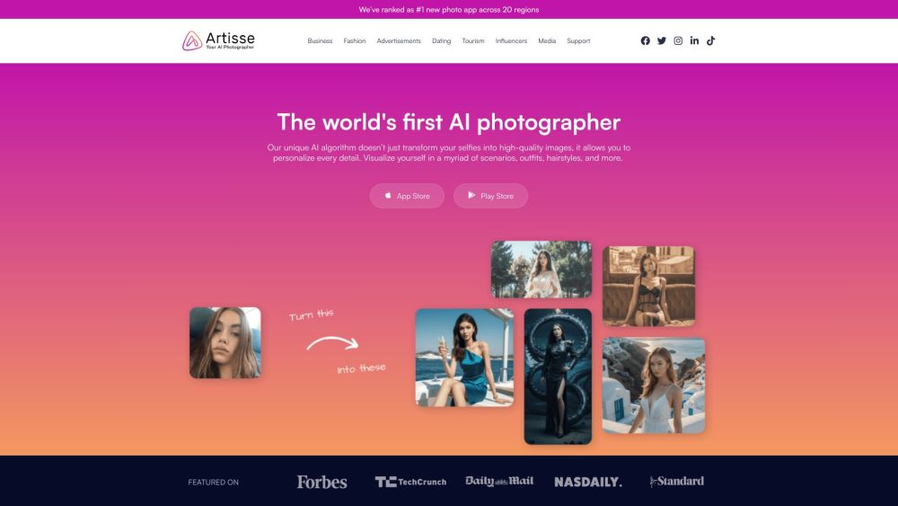 Artisse: AI Tool for Stunning Selfie Transformations