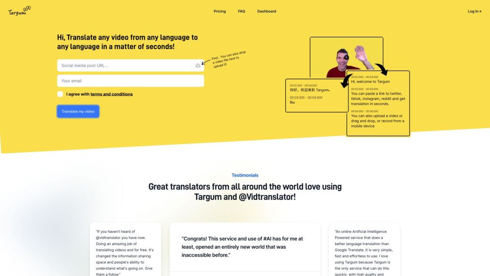 Targum Video: AI Tool for Video Translation