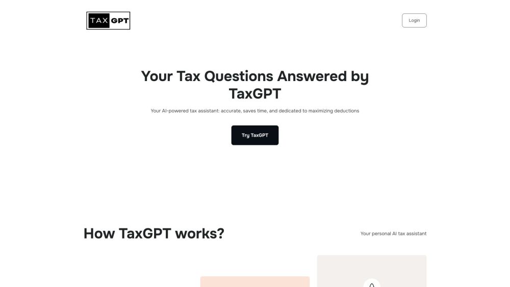 TaxGPT: Your AI Tax Assistant—AI Tool