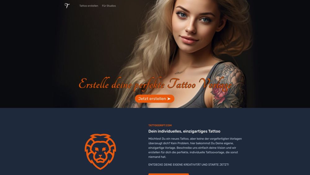 Tattoodrift: AI Tool for Artistic Tattoo Designs