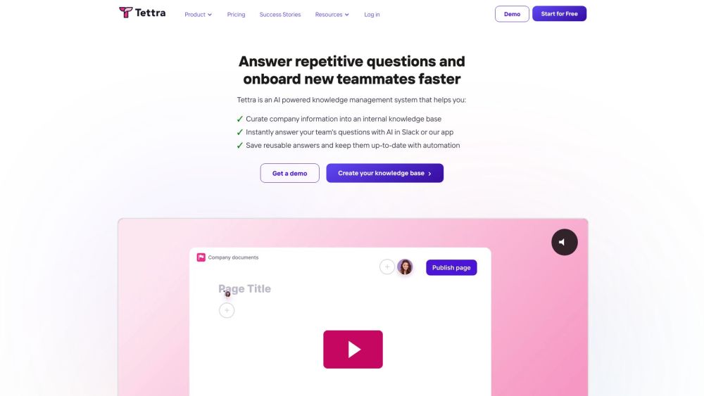 Tettra: AI-powered knowledge base & management software