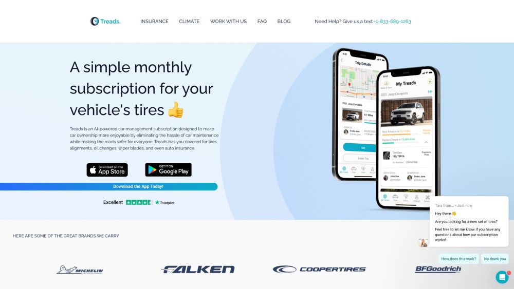 Treads Tire Subscription: AI Tool for Care