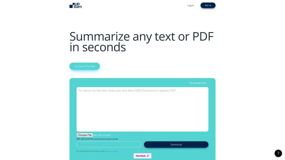 UpSum: AI Tool for Intelligent Text Summarization