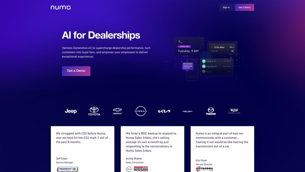 Numa | AI for Dealerships: Revolutionary AI Tool