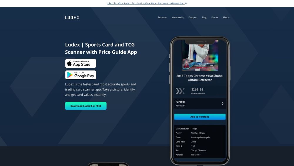 Ludex | Sports Card and TCG Scanner with Price Guide App: Fastest AI Tool