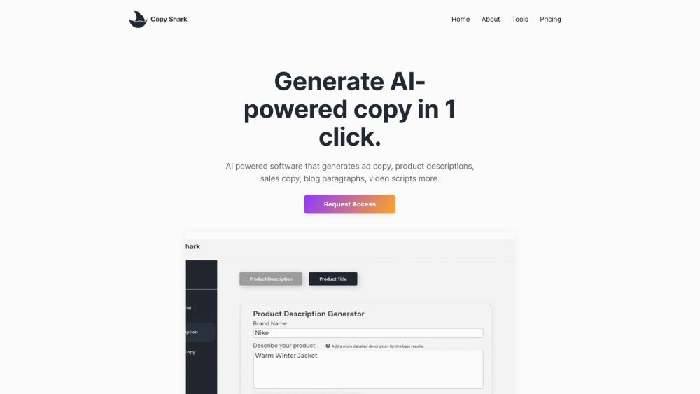 Copy Shark: AI Tool for Exceptional Copywriting