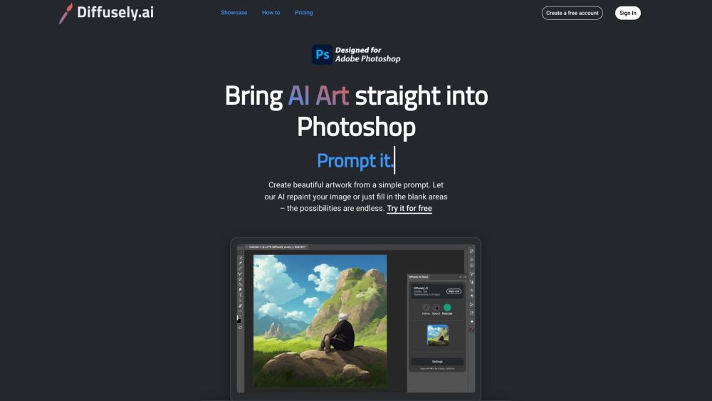 diffusely | AI Art Photoshop Plugin: Best AI Tool