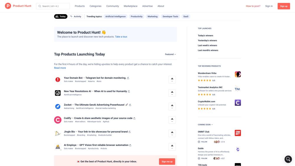 Product Hunt: Discover the Best New Products with AI Tool