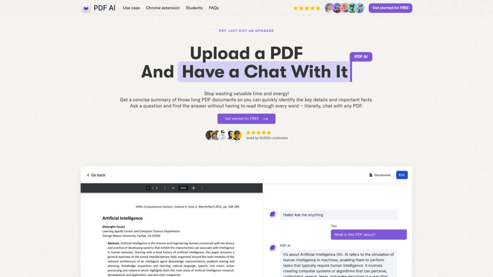 PDF AI: Chat with PDFs using this ai tool