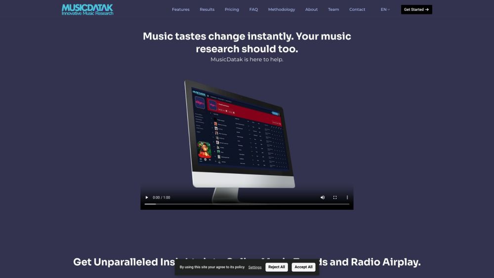 MusicDatak: Revolutionize radio broadcasting with this AI tool for real-time insights & trend analysis.