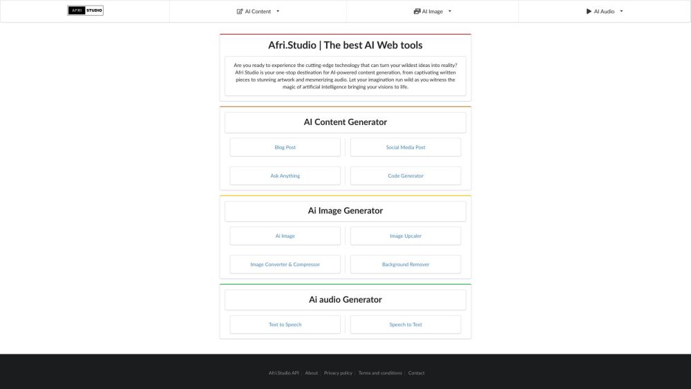 Afri Studio: AI Tool for Smart Media Creation