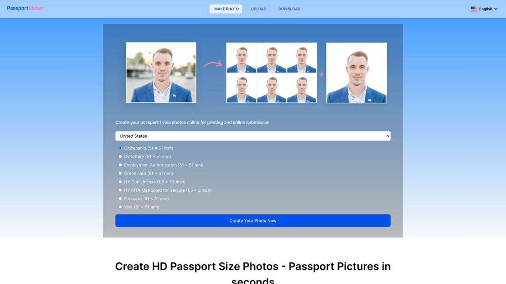 Passport Maker AI: Easy AI Tool for Photos