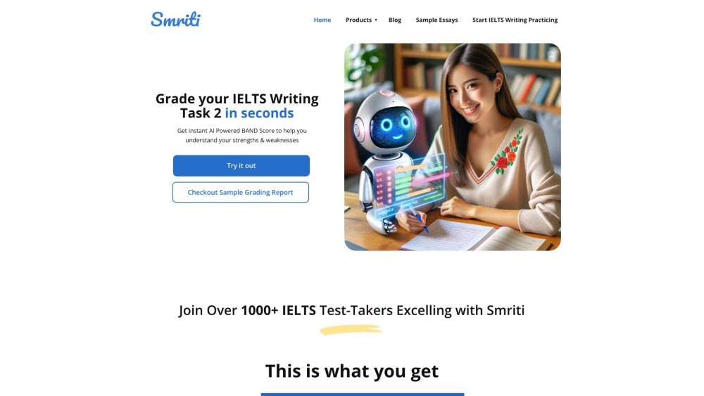 Smriti - IELTS Writing AI Tool: Assess Essays with Precision