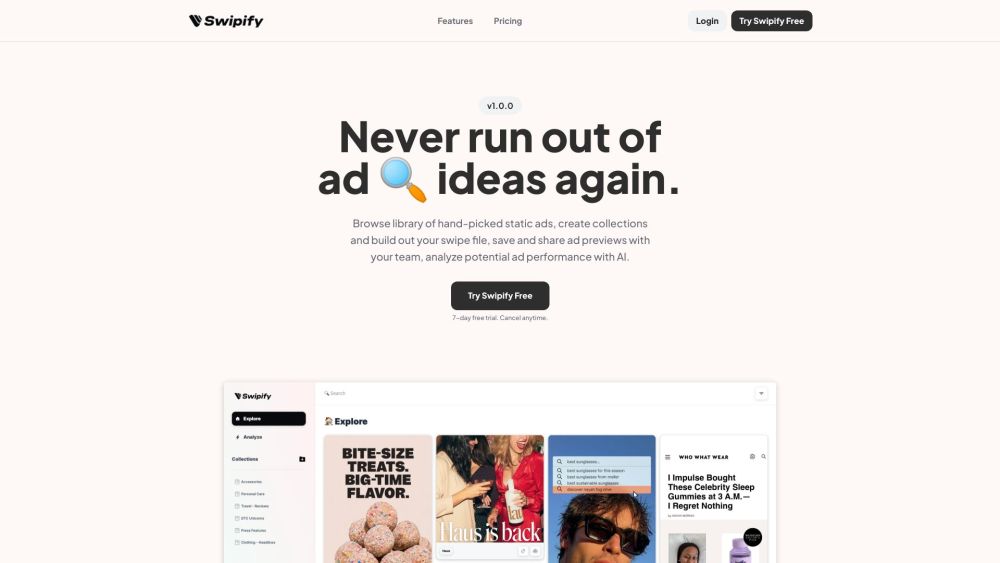 Swipify: Streamline Ad Creation with AI Tool