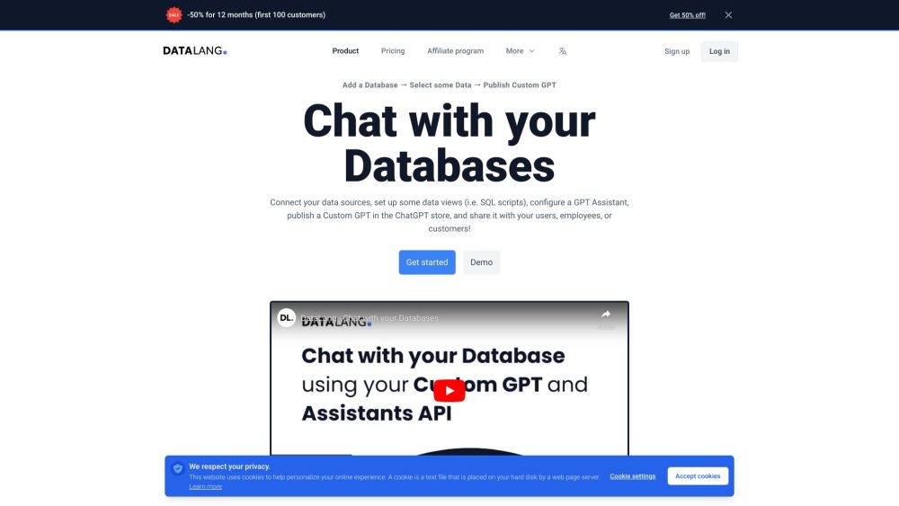 DataLang: AI Tool to Chat with Your Databases