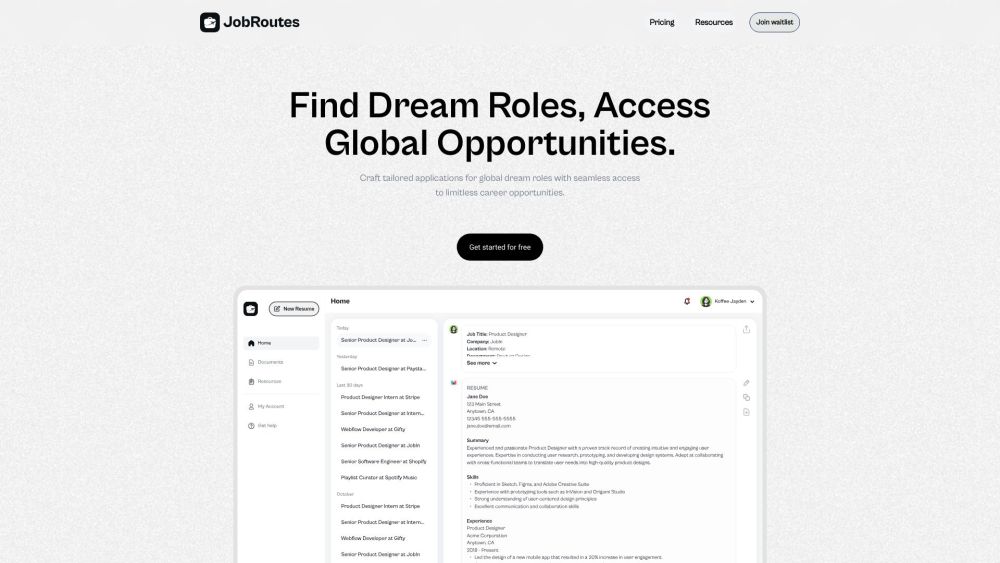 JobRoutes: AI Tool for Tailored Resumes