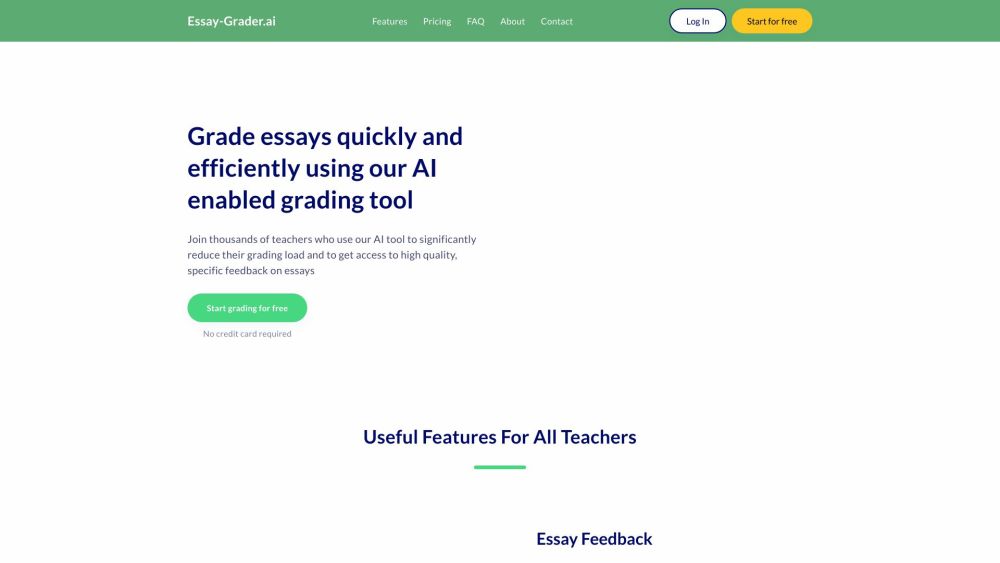 EssayGrade.ai: AI Grading Tool for Essays