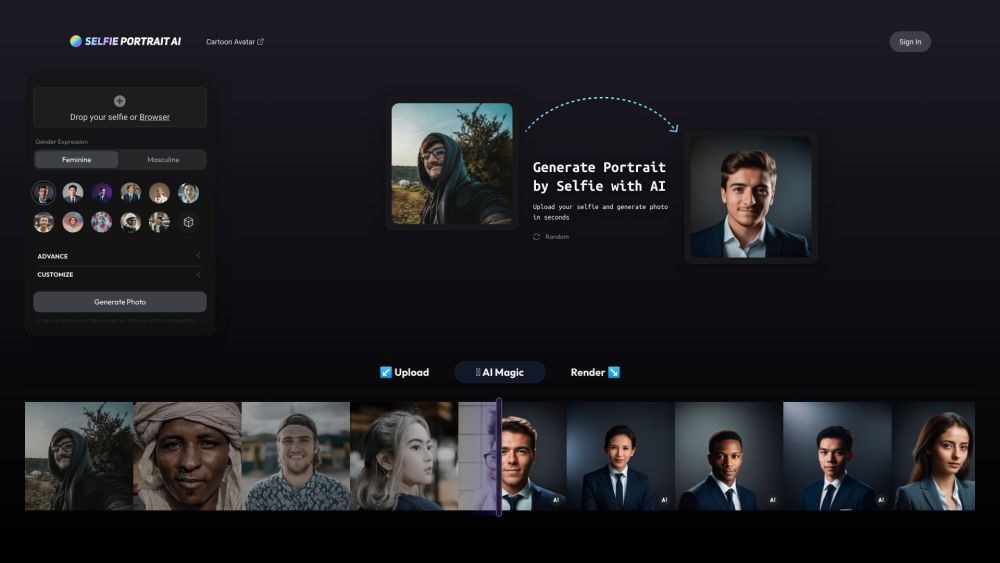 Selfie Portrait AI: AI Tool for Professional Portraits