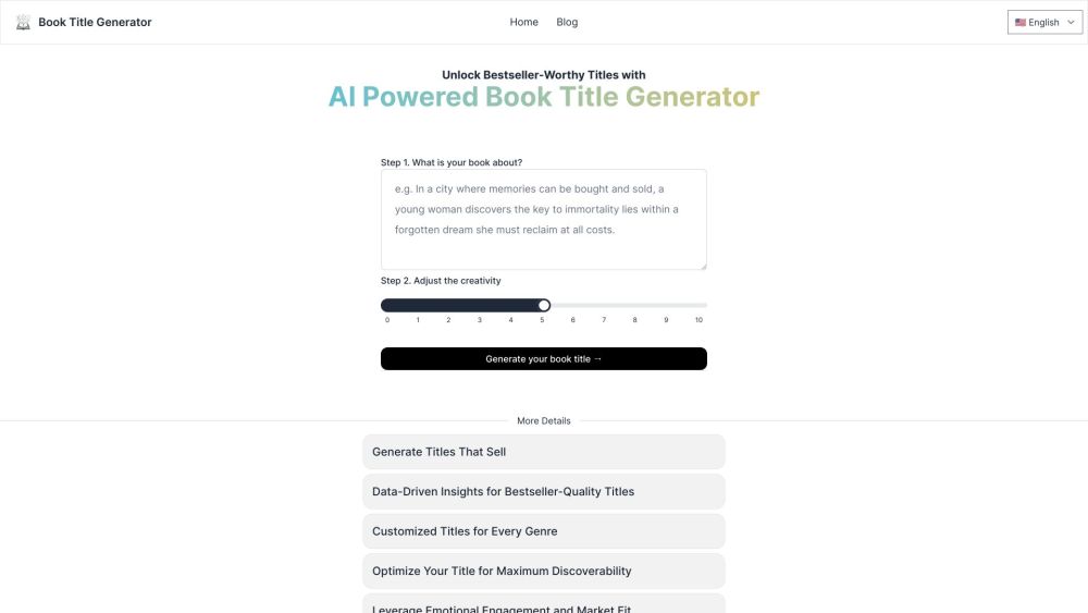 AI Book Title Generator: Craft Bestseller-Quali